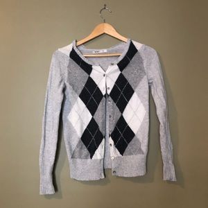 Argyle Old Navy Button Up Cardigan